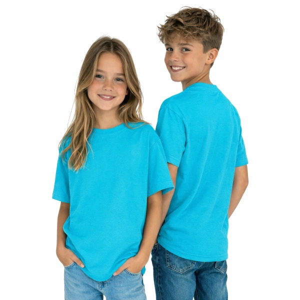 T Shirt Dzieciecy Dla Chlopca I Dziewczynki Kolor Turkusowy