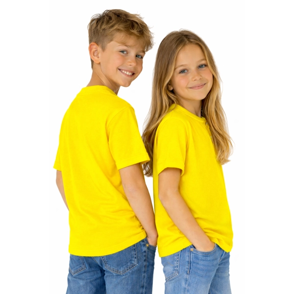 T Shirt Dzieciecy Dla Chlopca I Dziewczynki Kolor Zolty Widok Z Boku