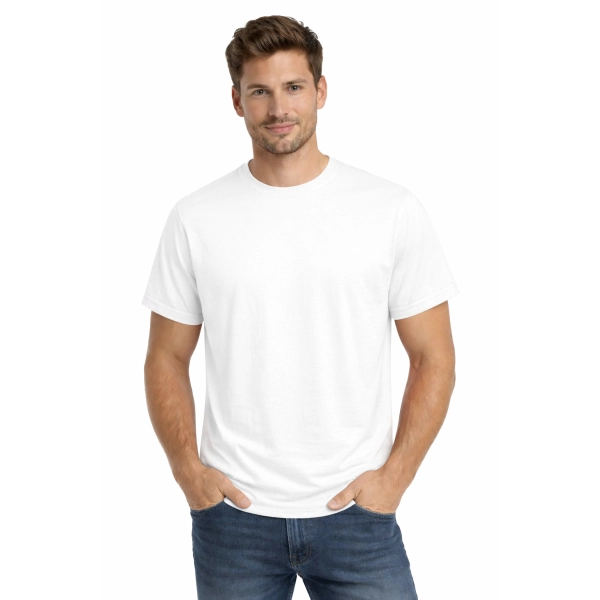 T Shirt Meski Krotki Rekaw 100 Bawelna Kolor Bialy