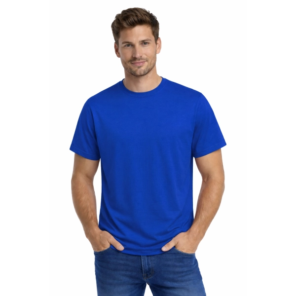 T Shirt Meski Krotki Rekaw 100 Bawelna Kolor Chabrowa