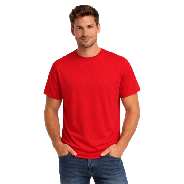 T Shirt Meski Krotki Rekaw 100 Bawelna Kolor Czerwony