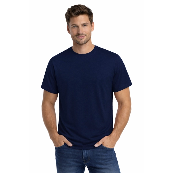 T Shirt Meski Krotki Rekaw 100 Bawelna Kolor Granatowy