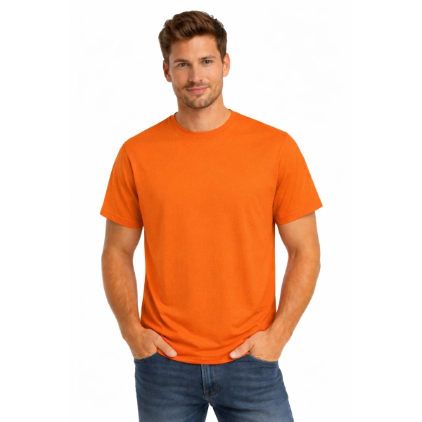 T Shirt Meski Krotki Rekaw 100 Bawelna Kolor Pomaranczowy
