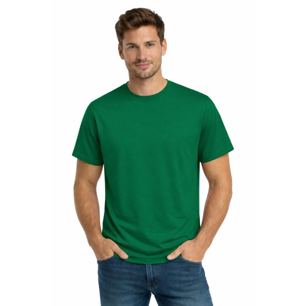 T Shirt Meski Krotki Rekaw 100 Bawelna Kolor Zielony