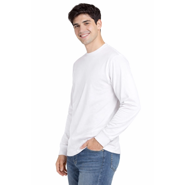 T Shirt Meski Z Dlugim Rekawem 170G Bialy Widok Z Boku 1