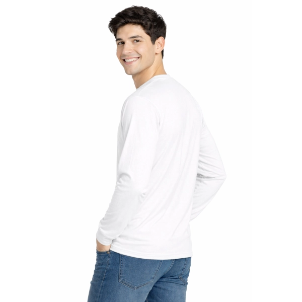 T Shirt Meski Z Dlugim Rekawem 170G Bialy Widok Z Tylu 1