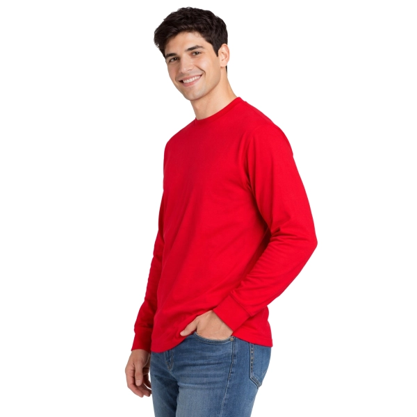 T Shirt Meski Z Dlugim Rekawem 170G Czerwony Widok Z Boku 1