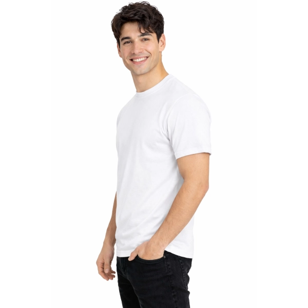 T Shirt Meski Z Krotkim Rekawem Gramatura 190G Bialy Widok Z Boku
