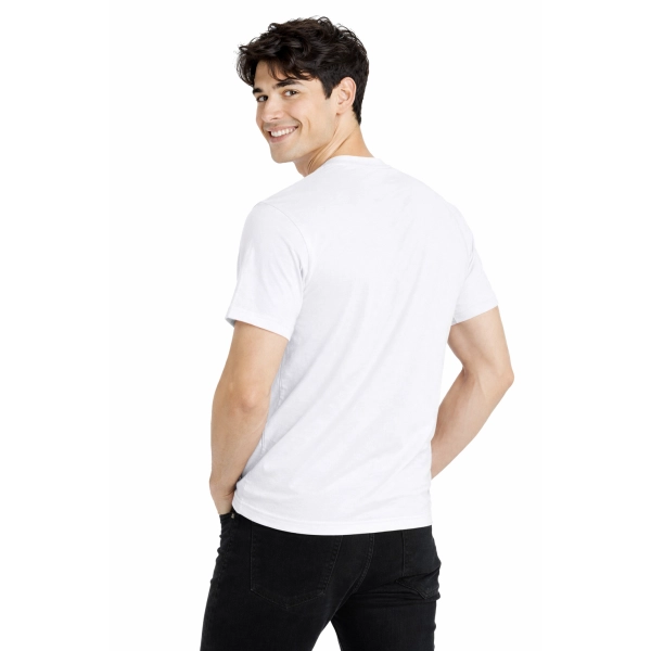 T Shirt Meski Z Krotkim Rekawem Gramatura 190G Bialy Widok Z Tylu