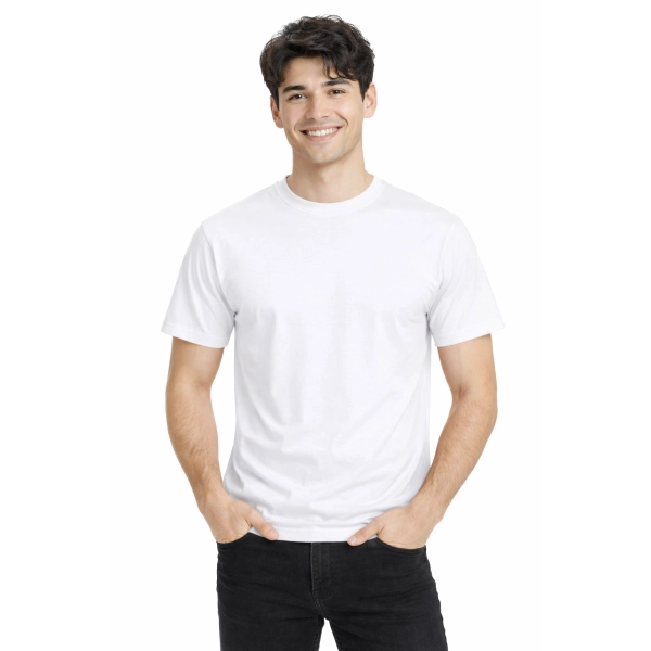 T Shirt Meski Z Krotkim Rekawem Gramatura 190G Bialy