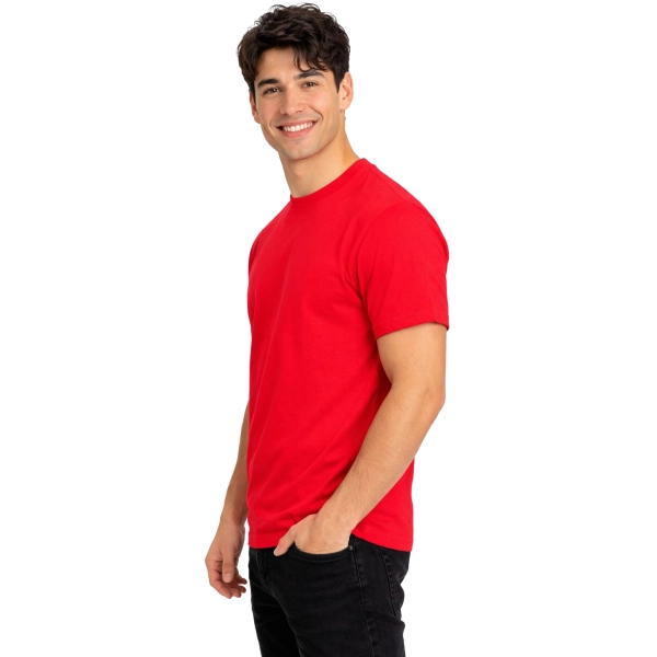 T Shirt Meski Z Krotkim Rekawem Gramatura 190G Czerwony Widok Z Boku