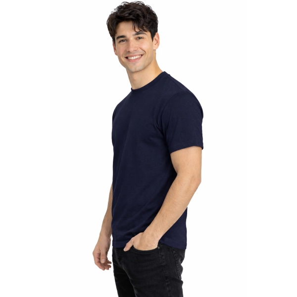 T Shirt Meski Z Krotkim Rekawem Gramatura 190G Granatowy Widok Z Boku