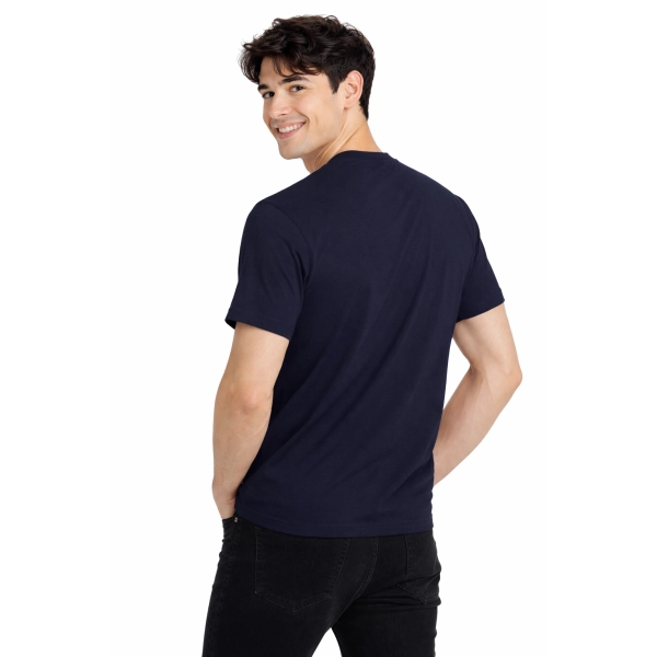 T Shirt Meski Z Krotkim Rekawem Gramatura 190G Granatowy Widok Z Tylu