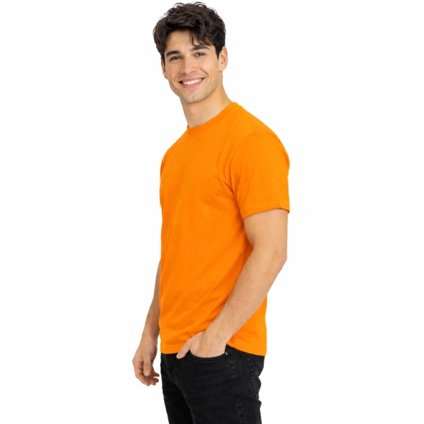 T Shirt Meski Z Krotkim Rekawem Gramatura 190G Pomaranczowy Widok Z Boku