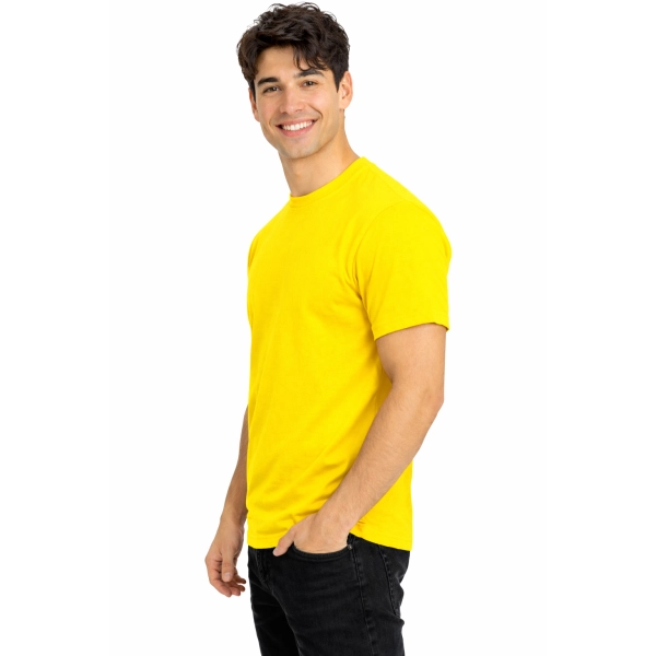 T Shirt Meski Z Krotkim Rekawem Gramatura 190G Zolty Widok Z Boku