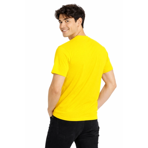 T Shirt Meski Z Krotkim Rekawem Gramatura 190G Zolty Widok Z Tylu