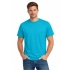 T Shirt Meski Krotki Rekaw 100 Bawelna Kolor Turkusowy