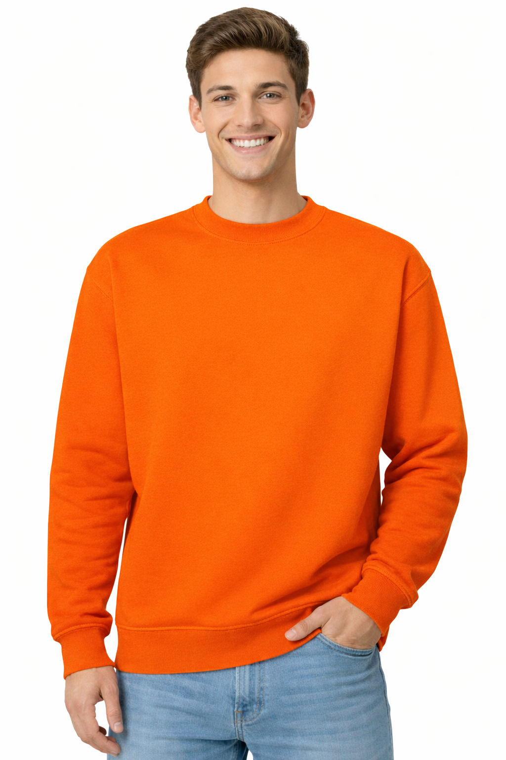 Bluza dresowa męska kolor pomarańczowy