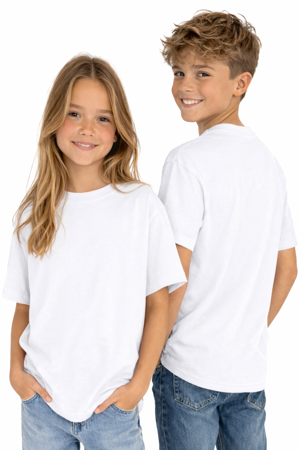 T-shirt dziecięcy 100% bawełna biały