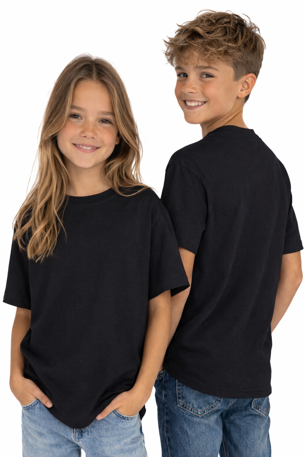 T-shirt dziecięcy 100% bawełna czarny