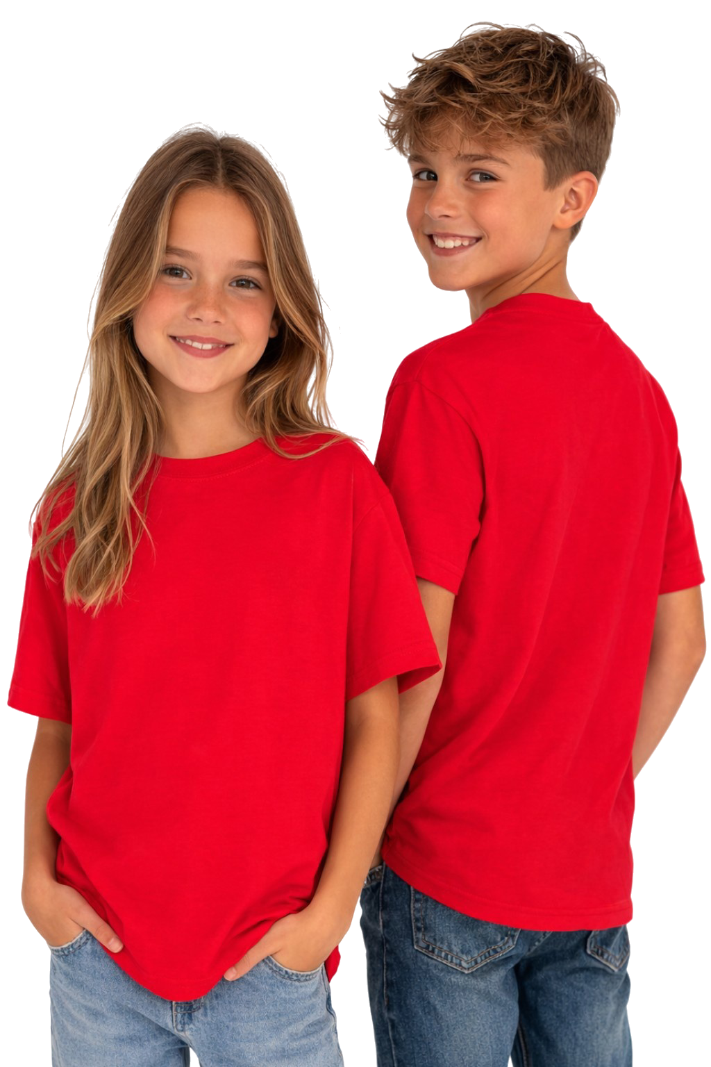 T-shirt dziecięcy 100% bawełna czerwony