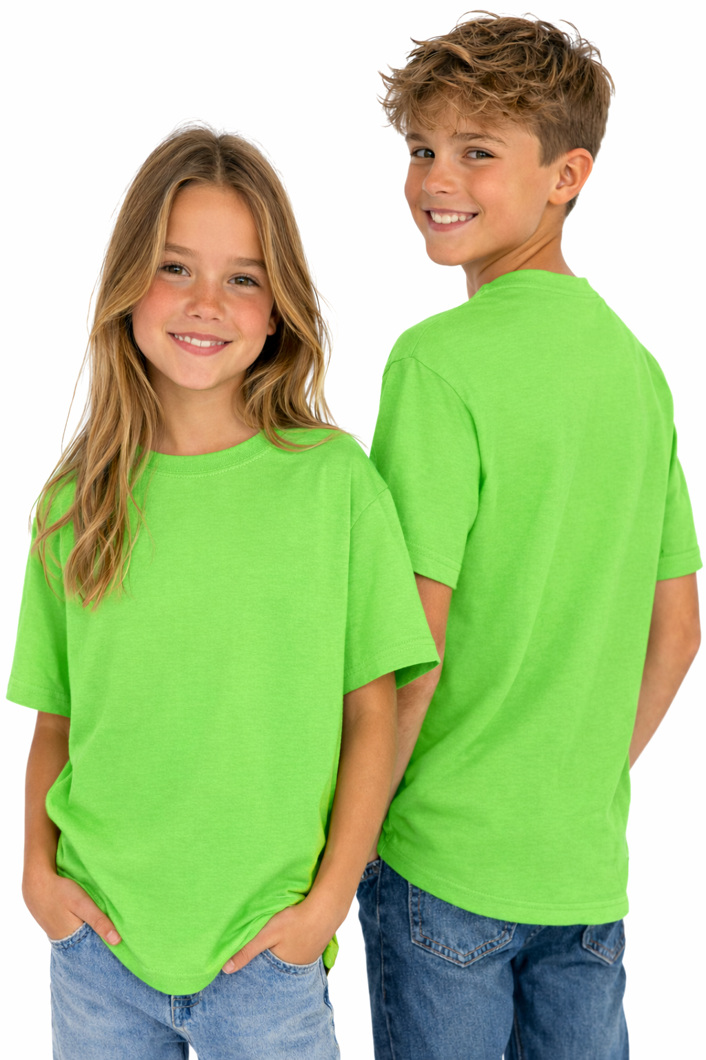 T-shirt dziecięcy 100% bawełna limonka
