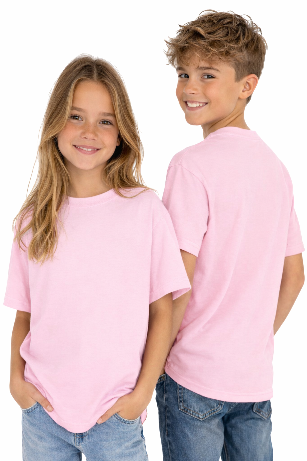 T-shirt dziecięcy 100% bawełna różowa