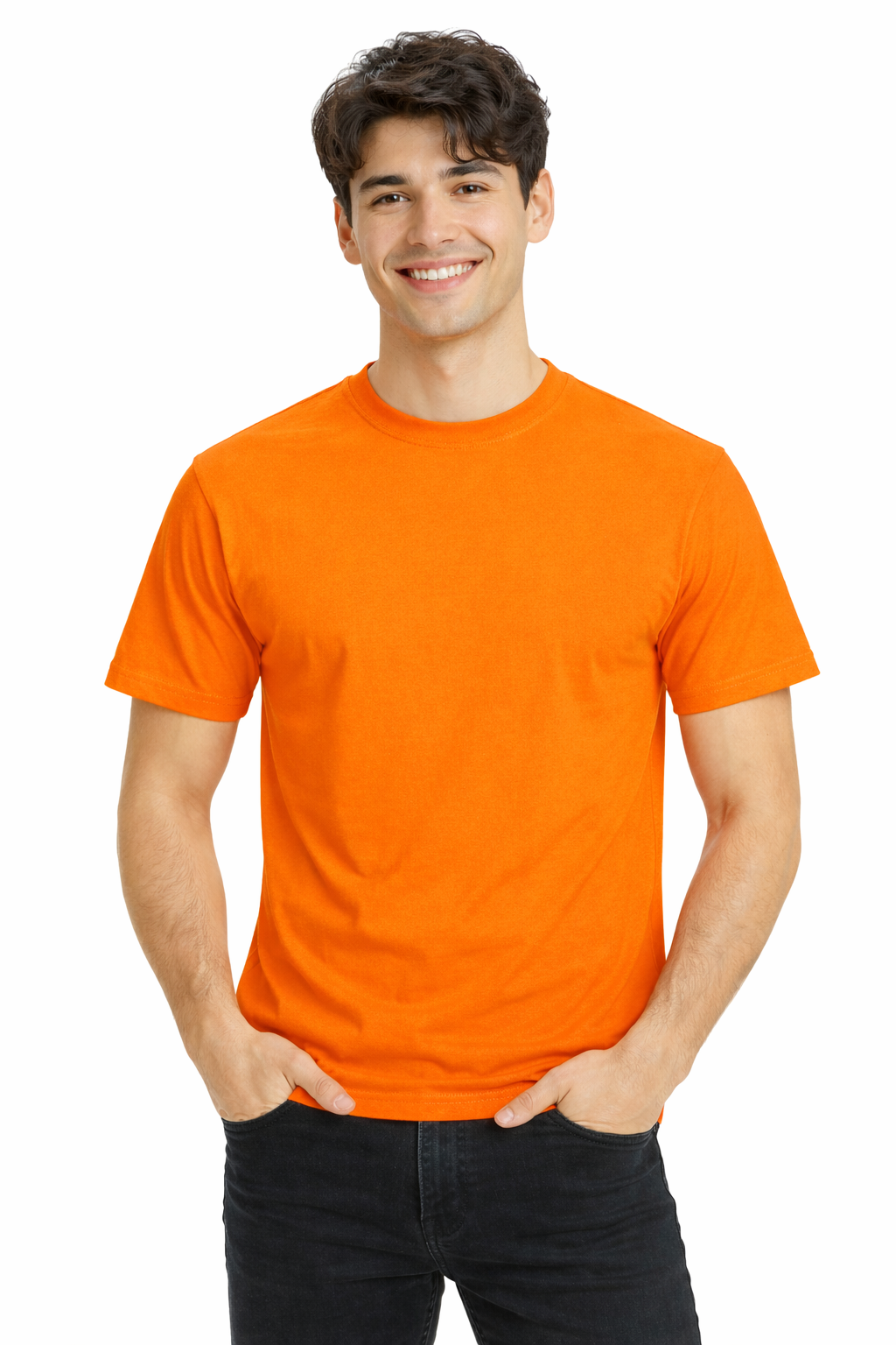 T-shirt mę ski pomarań czowy PREMIUM 190g