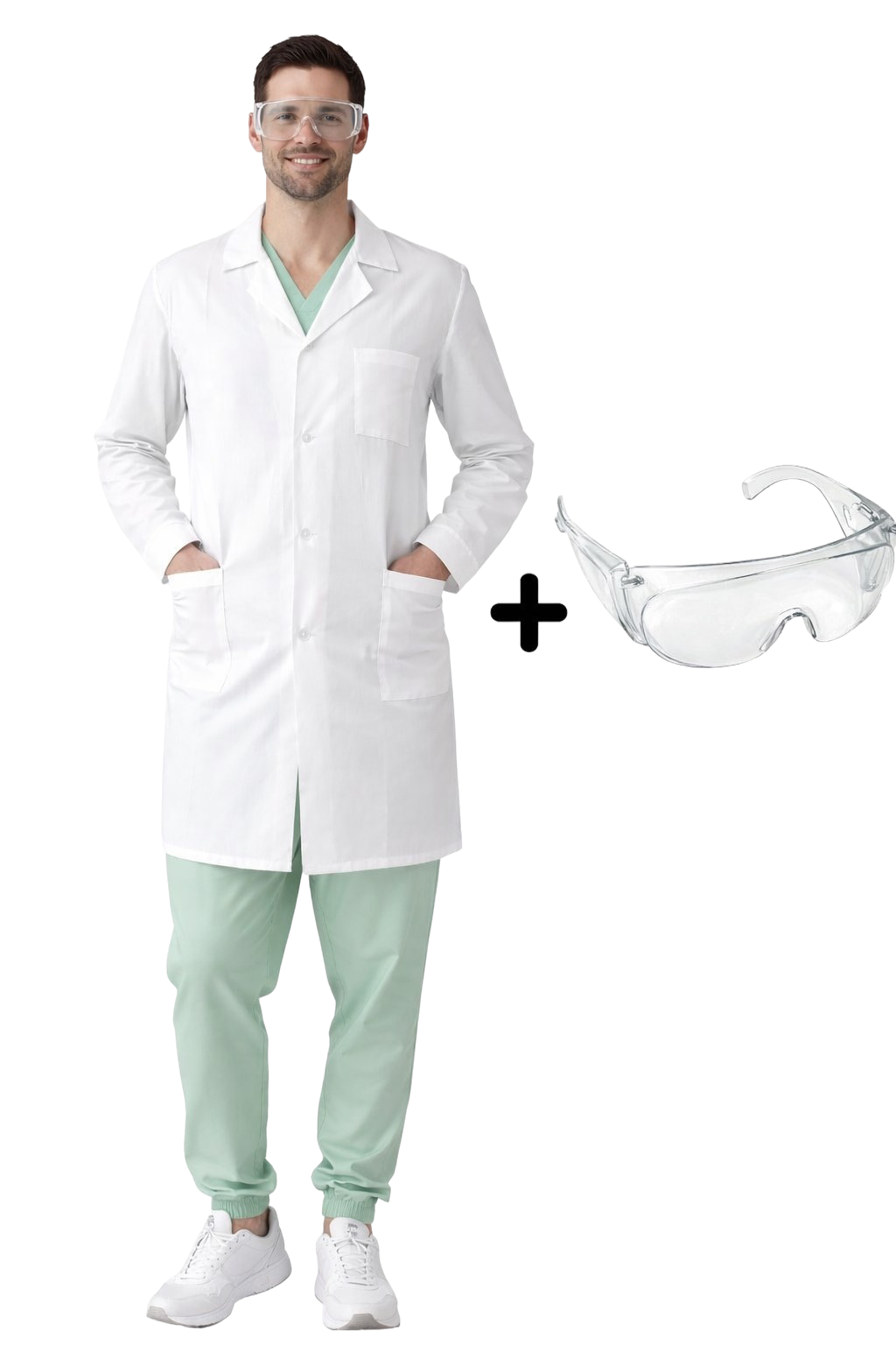Zestaw laboratoryjny męski na guziki