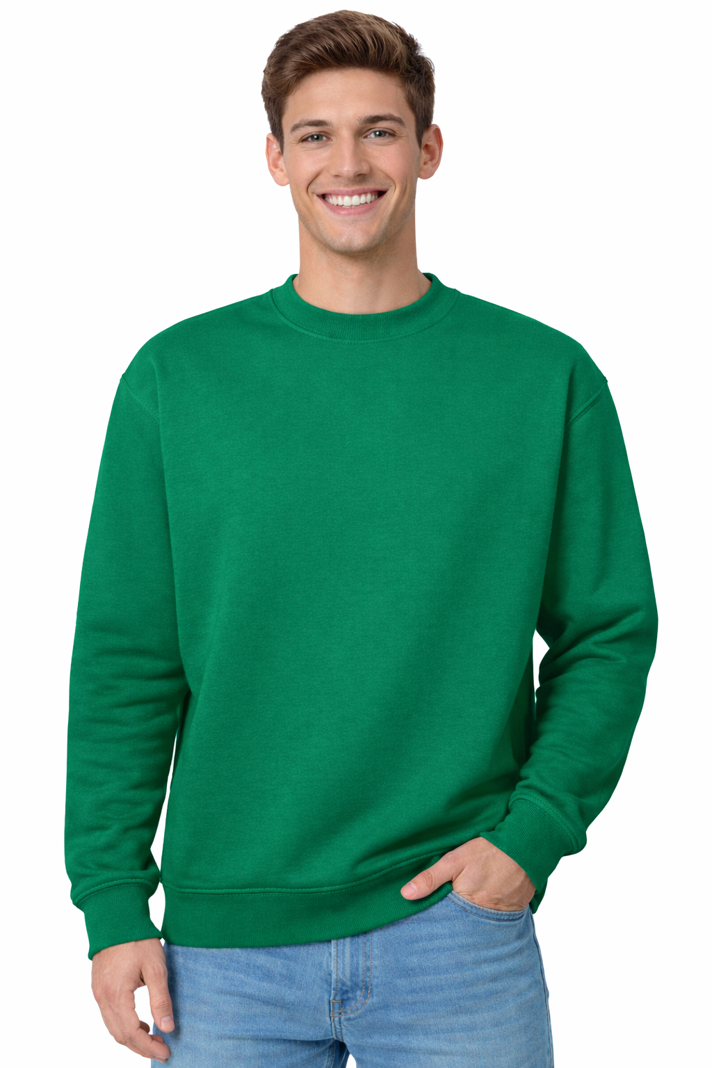 Bluza dresowa mę ska kolor zielony