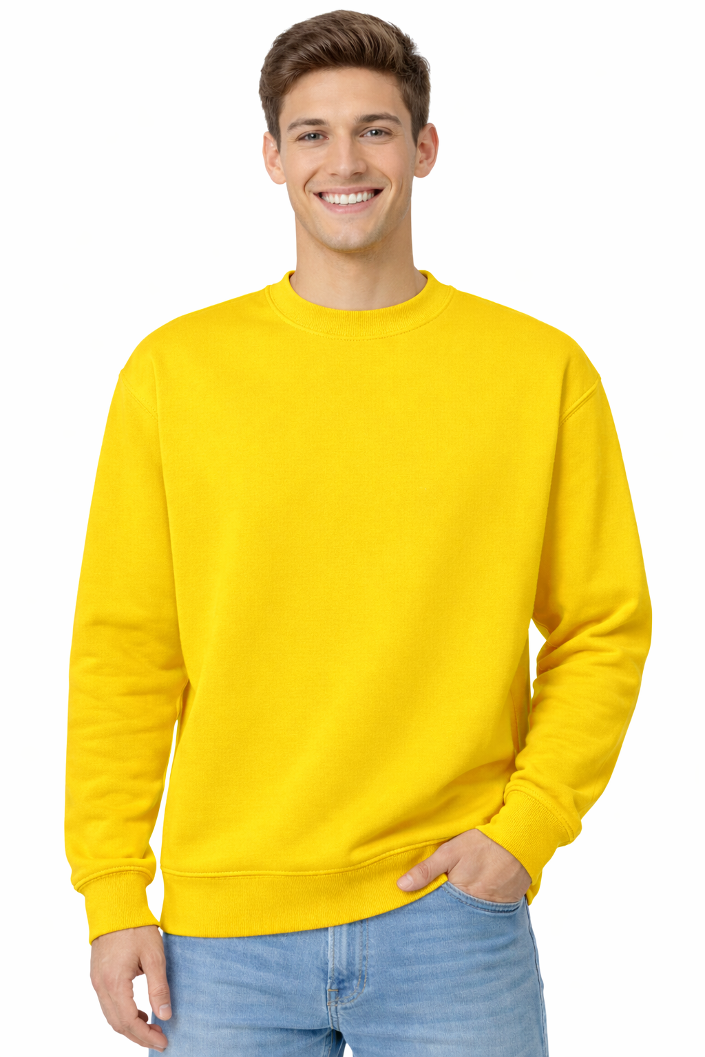 Bluza dresowa męska kolor żółty