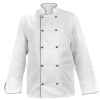 M&C® Bluza kucharska biała długi rękaw lamówka czarna roz.S