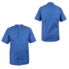 Bluza medyczna męska ze stójką niebieska krótki rękaw roz.XL
