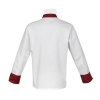Bluza kucharska biała długi rękaw wstawki bordowe roz.XL