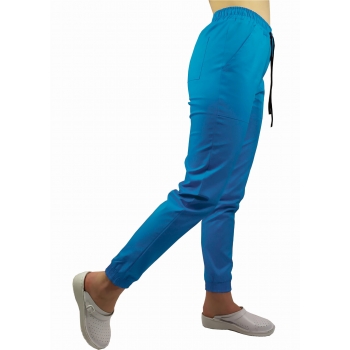 Spodnie medyczne joggery turkusowe roz. XL
