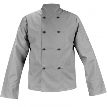 M&C® Bluza kucharska szara męska długi rękaw 8 guzików  roz.3XL