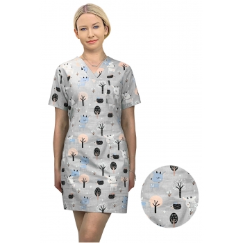Sukienka medyczna bawełna 100% wzór W1 (1344) roz. 36