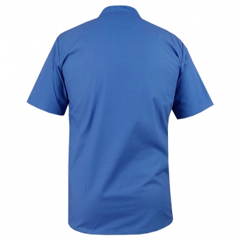 Bluza medyczna męska ze stójką niebieska krótki rękaw roz.XL