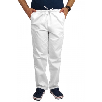 Spodnie z trokiem bawełna 100% białe roz.XL