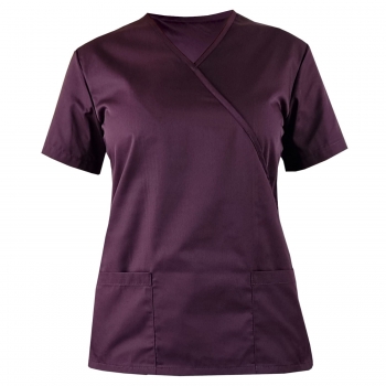 Bluza medyczna z trokiem śliwkowa lamówka śliwkowa  roz.54