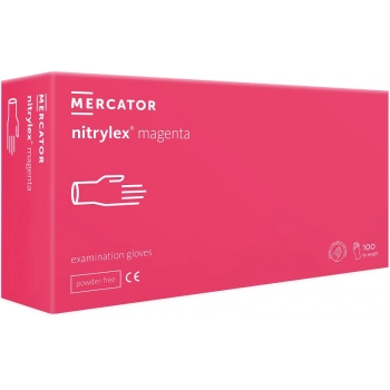M&C? Rękawiczki jednorazowe nitrylex? magenta roz.M