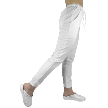 Spodnie medyczne joggery białe roz. M