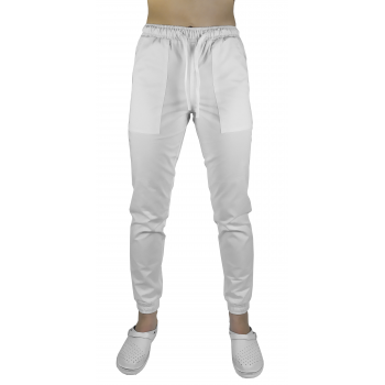 Spodnie medyczne bojówki białe roz. XS