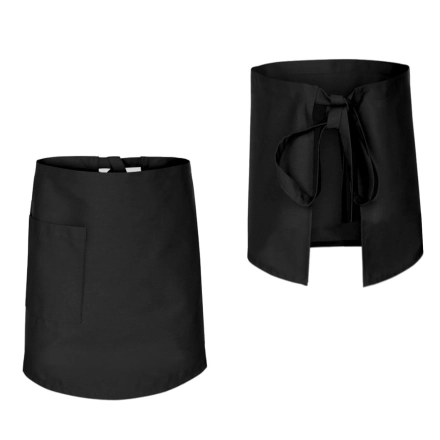Zapaska długość 60cm czarna – zapaska kelnerska – odzież gastronomiczna