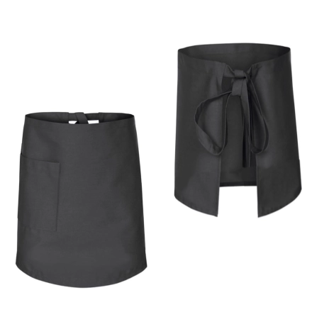 Zapaska długość 60cm szara – zapaska kelnerska – odzież gastronomiczna