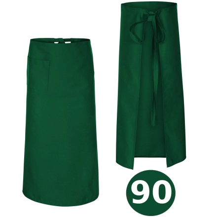Zapaska długość 90cm zielona – zapaska kelnerska – odzież gastronomiczna