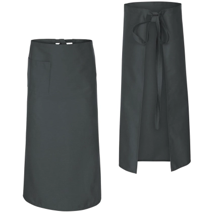 Zapaska długość 90cm szara – zapaska kelnerska – odzież gastronomiczna