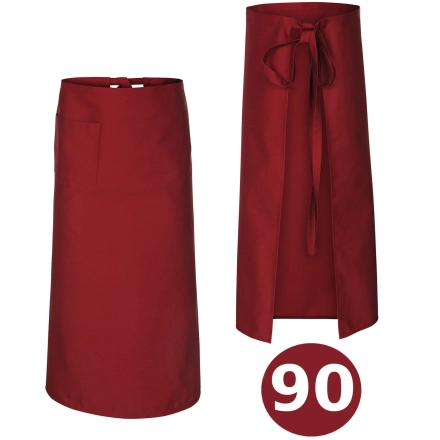 Zapaska długość 90cm bordowa – zapaska kelnerska – odzież gastronomiczna