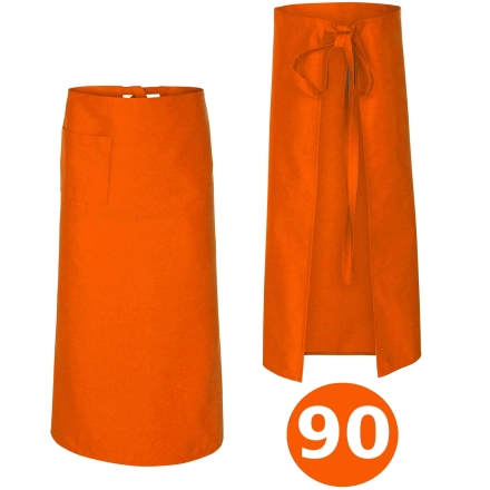 Zapaska długość 90cm pomarańczowa – zapaska kelnerska – odzież gastronomiczna