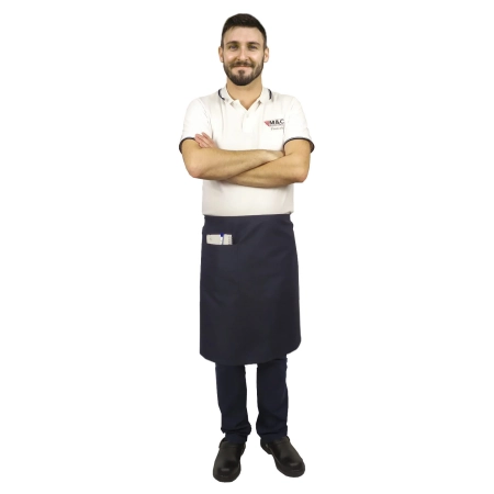 Zapaska długość 60cm granatowa – zapaska kelnerska – odzież gastronomiczna - inne ujęcie Zapaska długość 60cm granatowa – zapaska kelnerska – odzież gastronomiczna - inne ujęcie